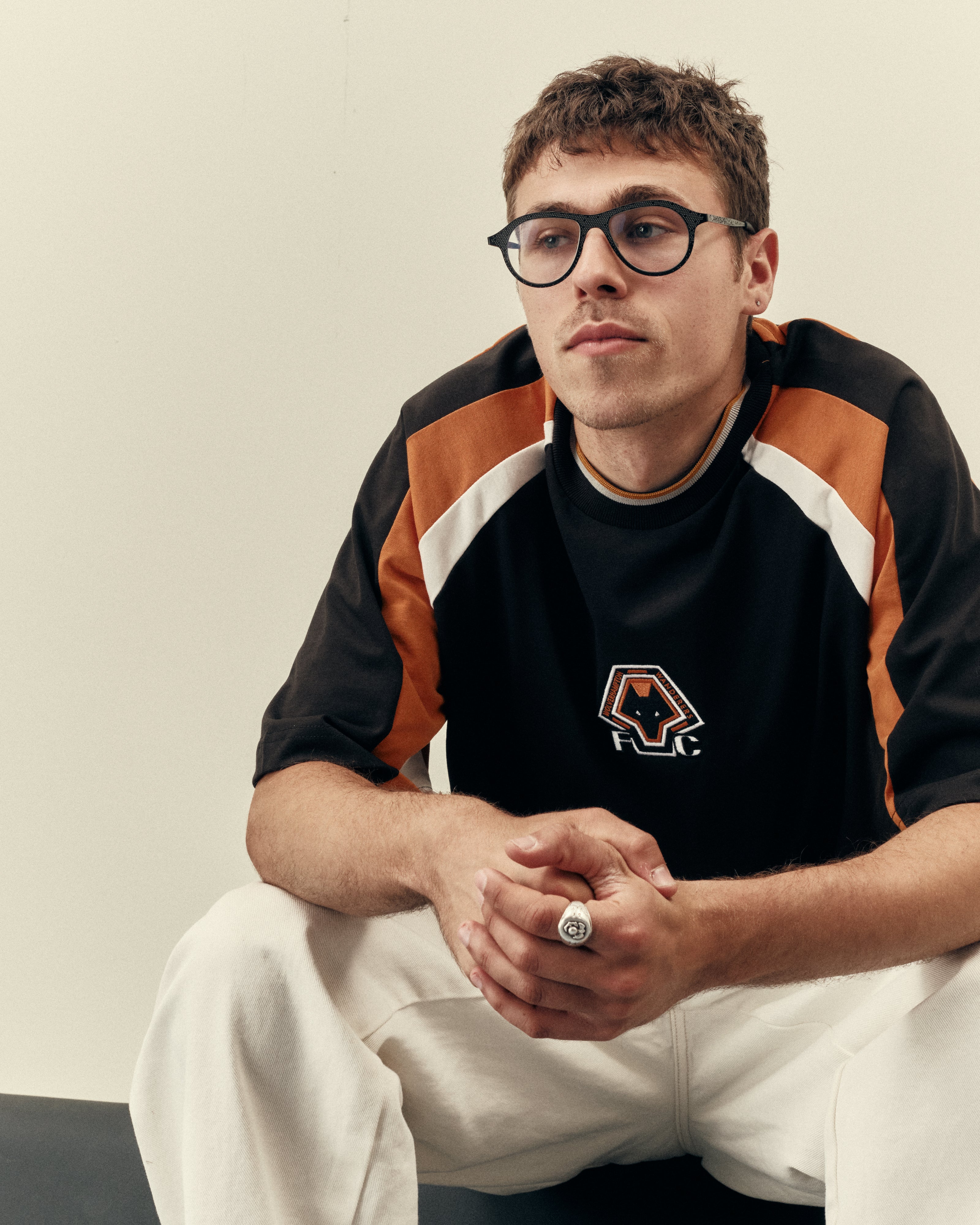 AOF Wolves 90s Oversized Panelled Tee T-shirt | Art of Football