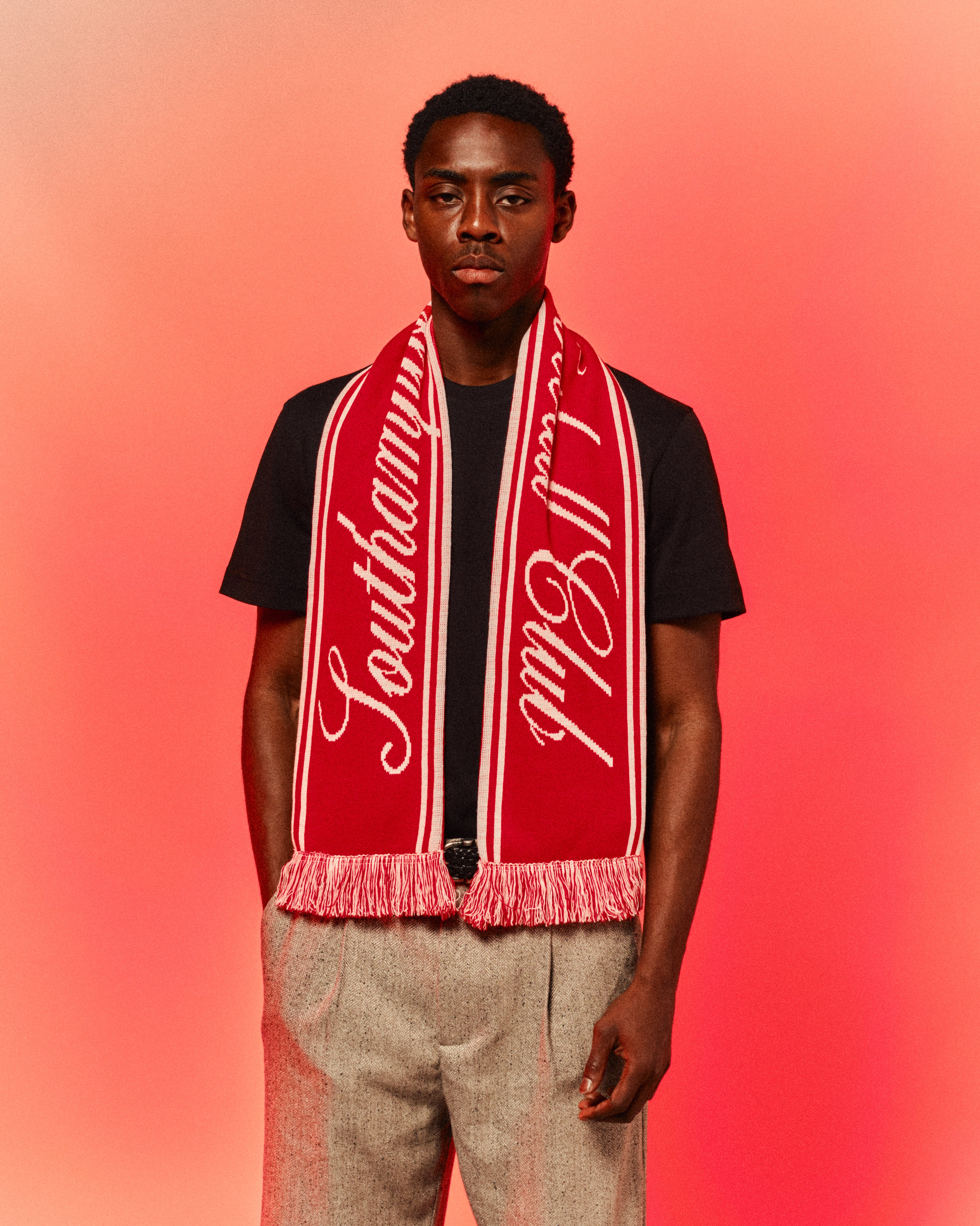 ART OF x Southampton Heritage Scarf | Red Knitted Football Accessories