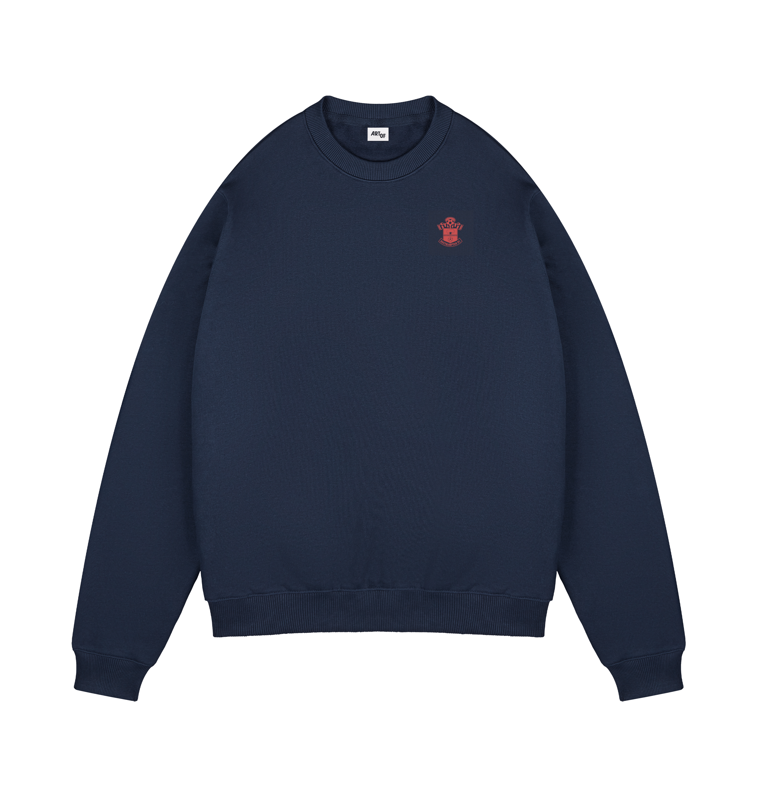 Navy Printed Sweater Front