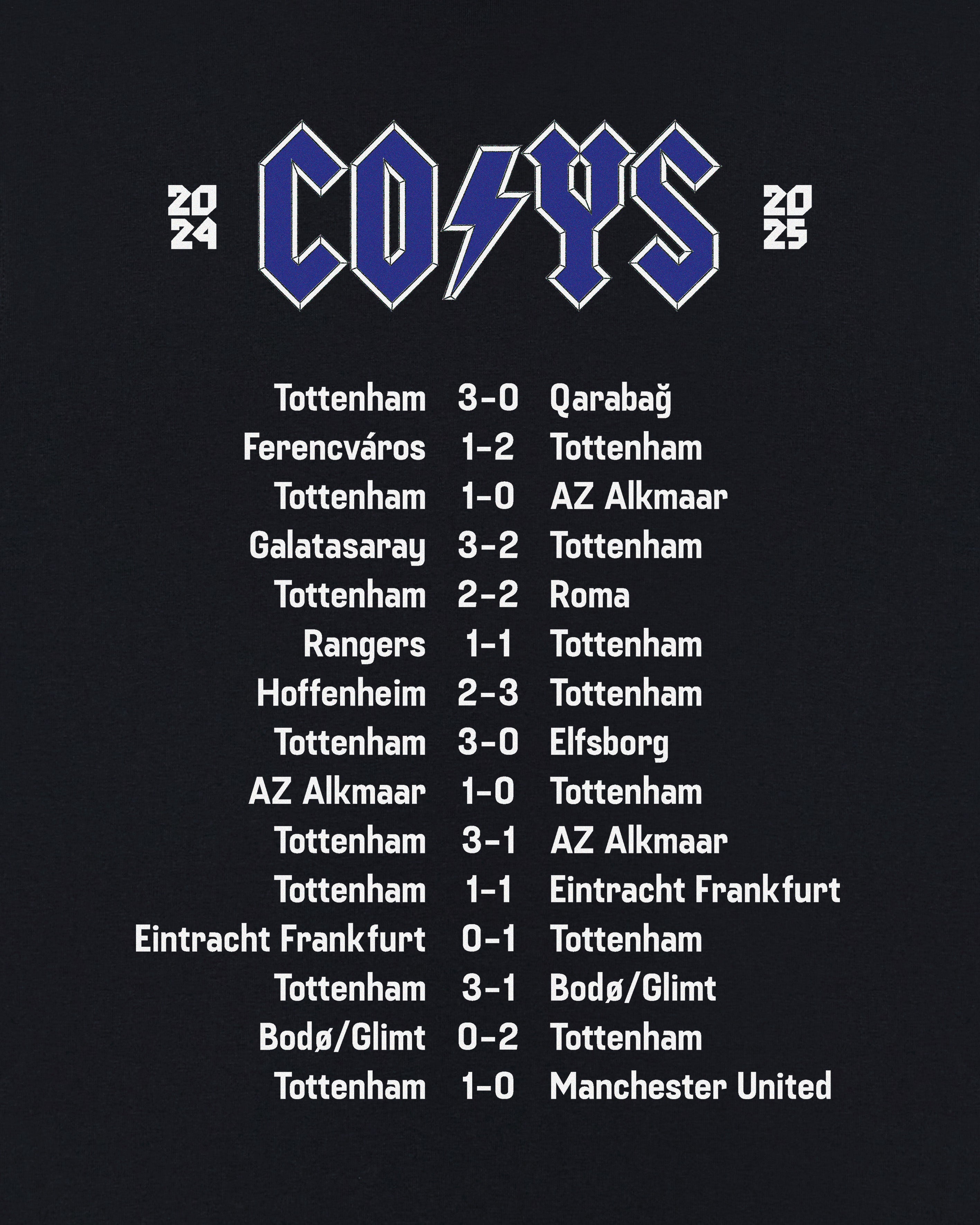 ART OF Football x Spurs COYS European Tour 24-25 | AOF Black T-shirt