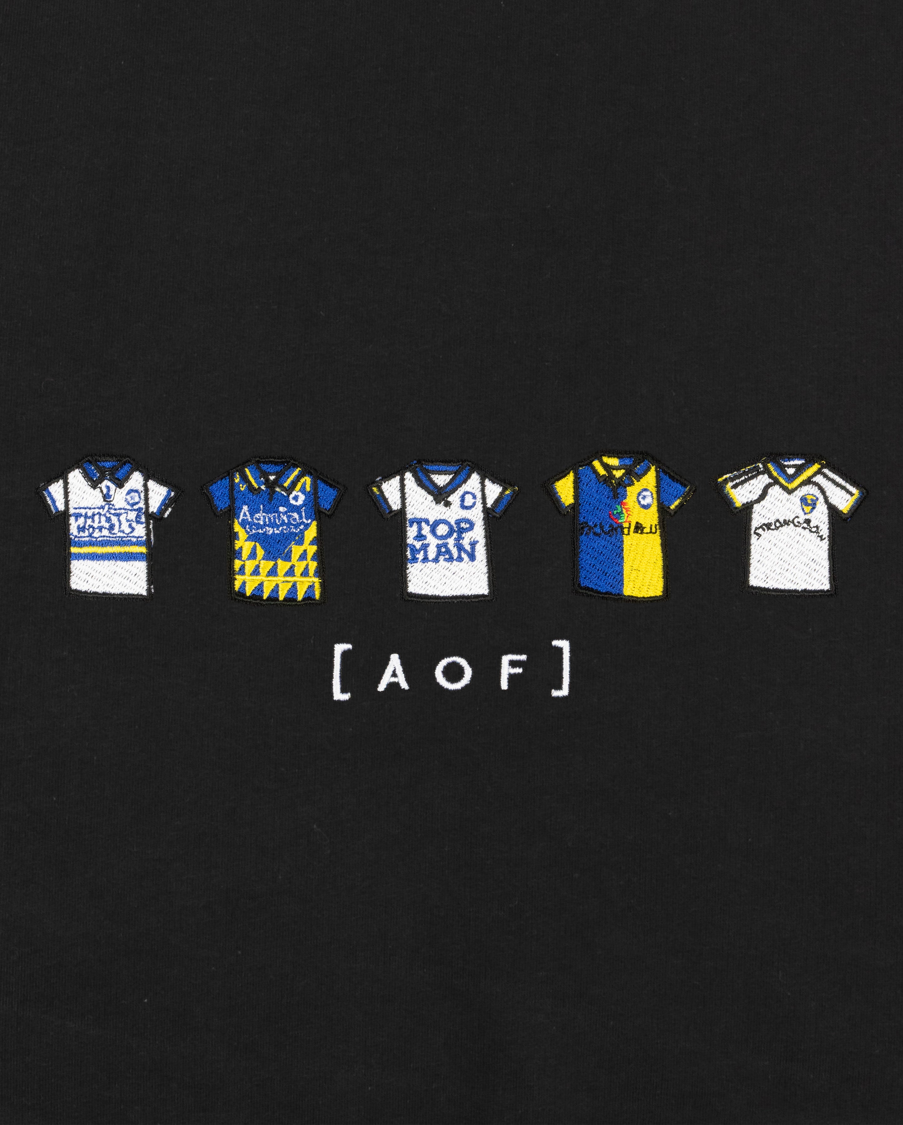 AOF Leeds Embroidered Classics | Black Hoodie | Art of Football