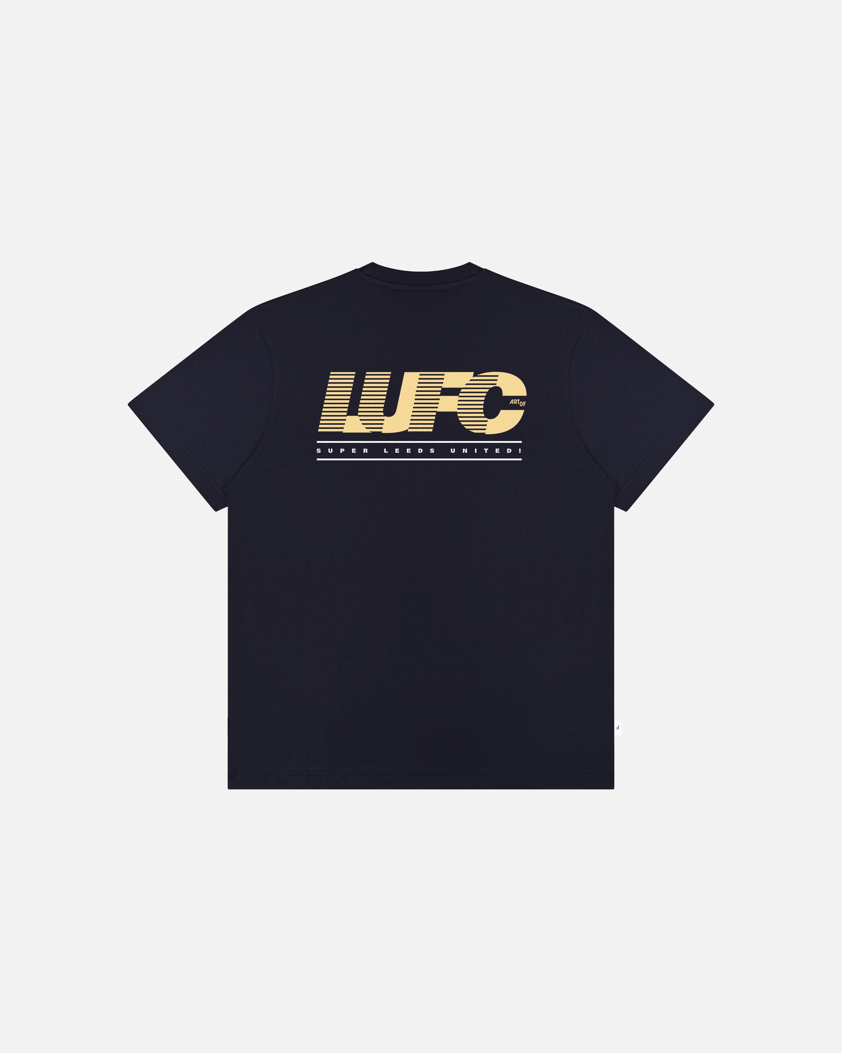 ART OF x Leeds 00s Type Tee | LUFC Navy Graphic Football T-shirt