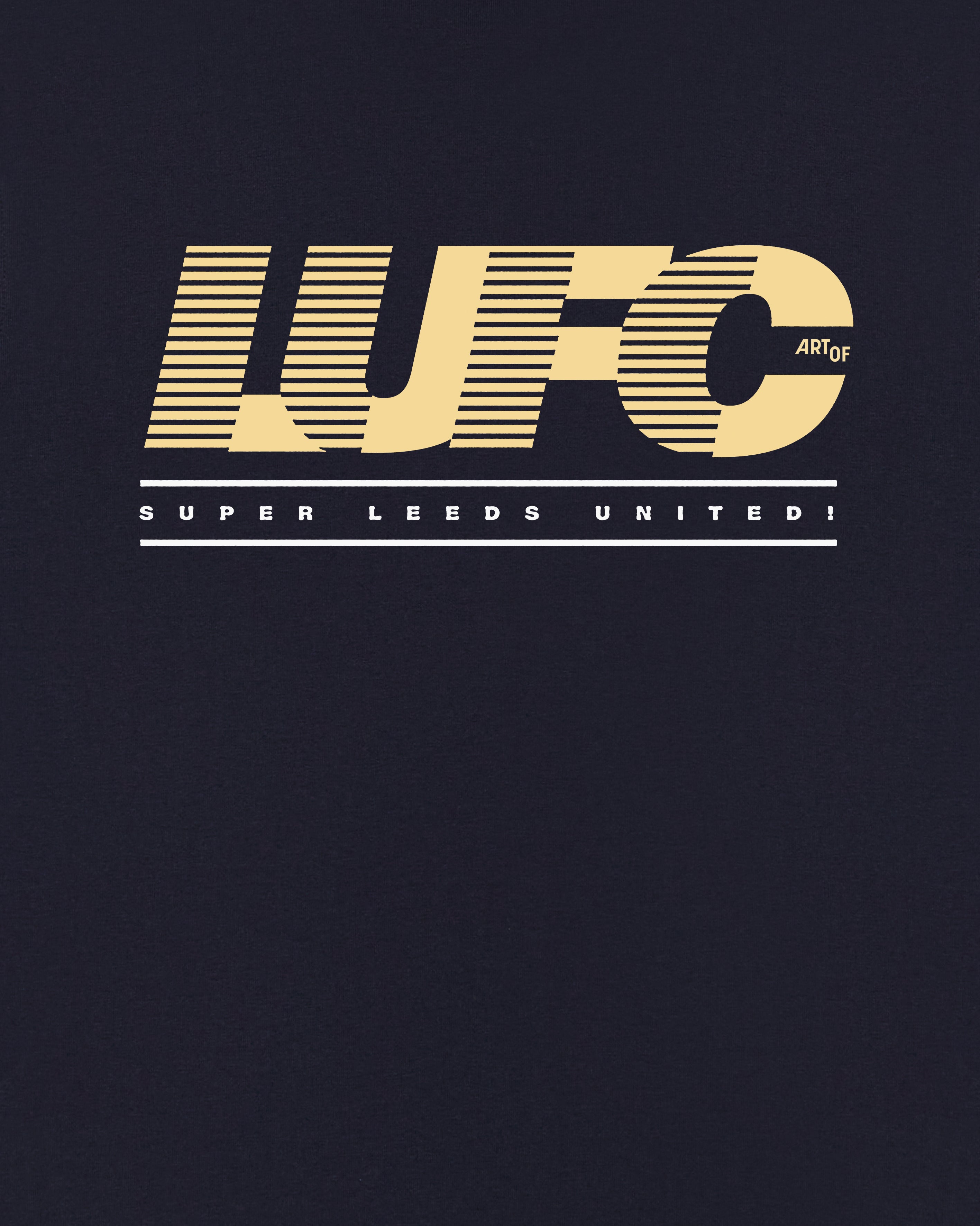 ART OF x Leeds 00s Type Tee | LUFC Navy Graphic Football T-shirt