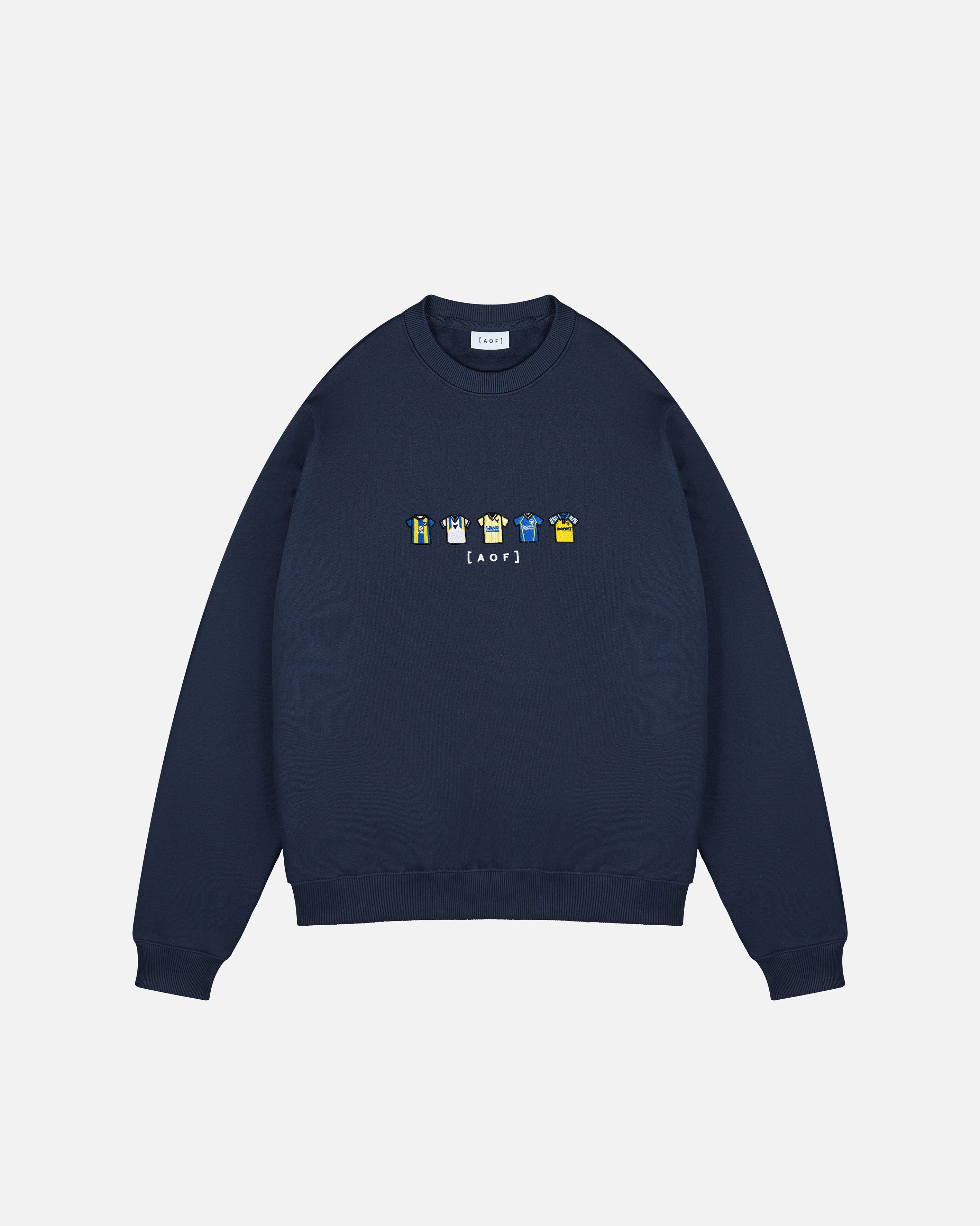 AOF Oxford United Embroidered Classics | Navy Sweat | Art of Football