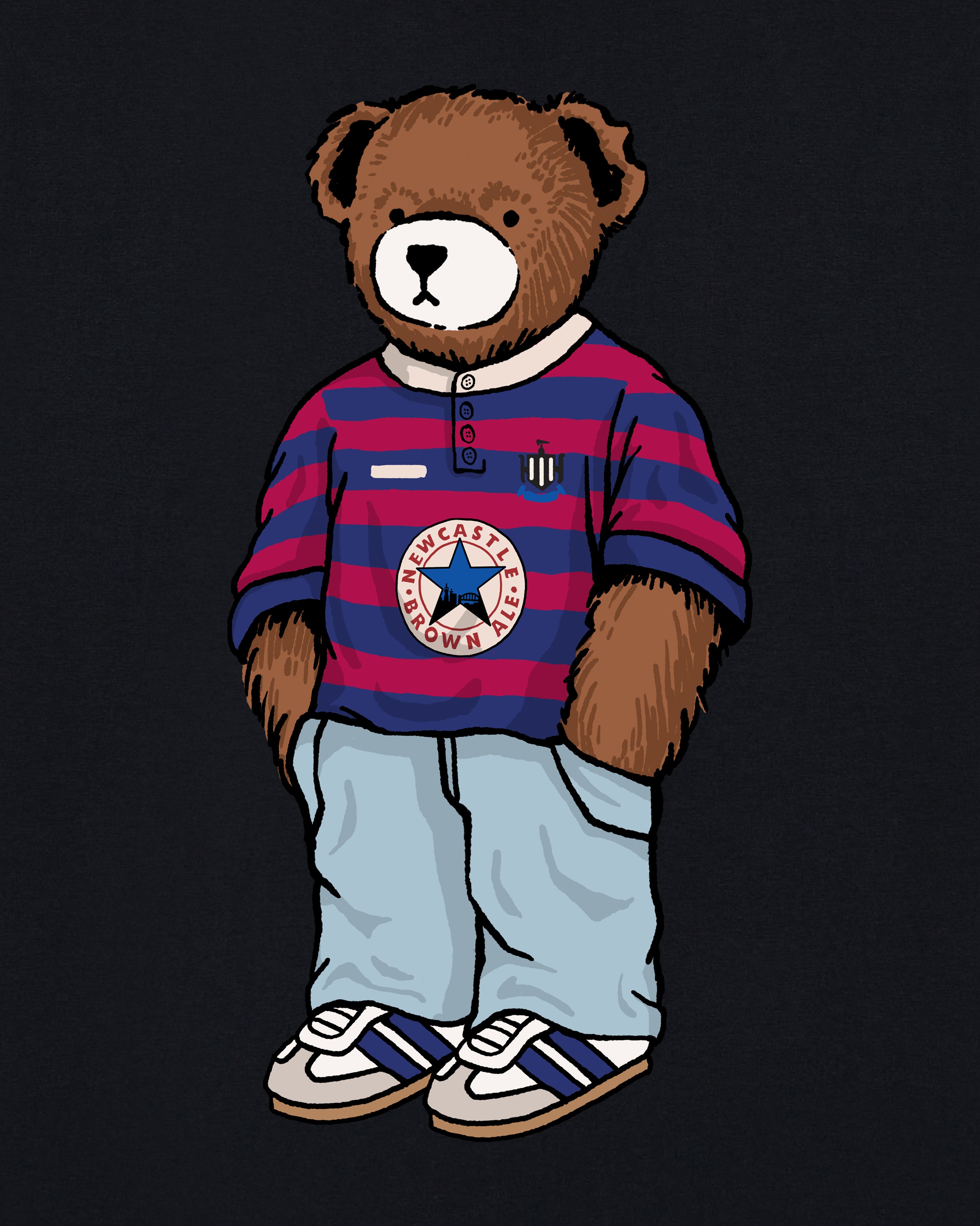 ART OF Toon Away Pickles Tee | NUFC Black Graphic Football T-shirt