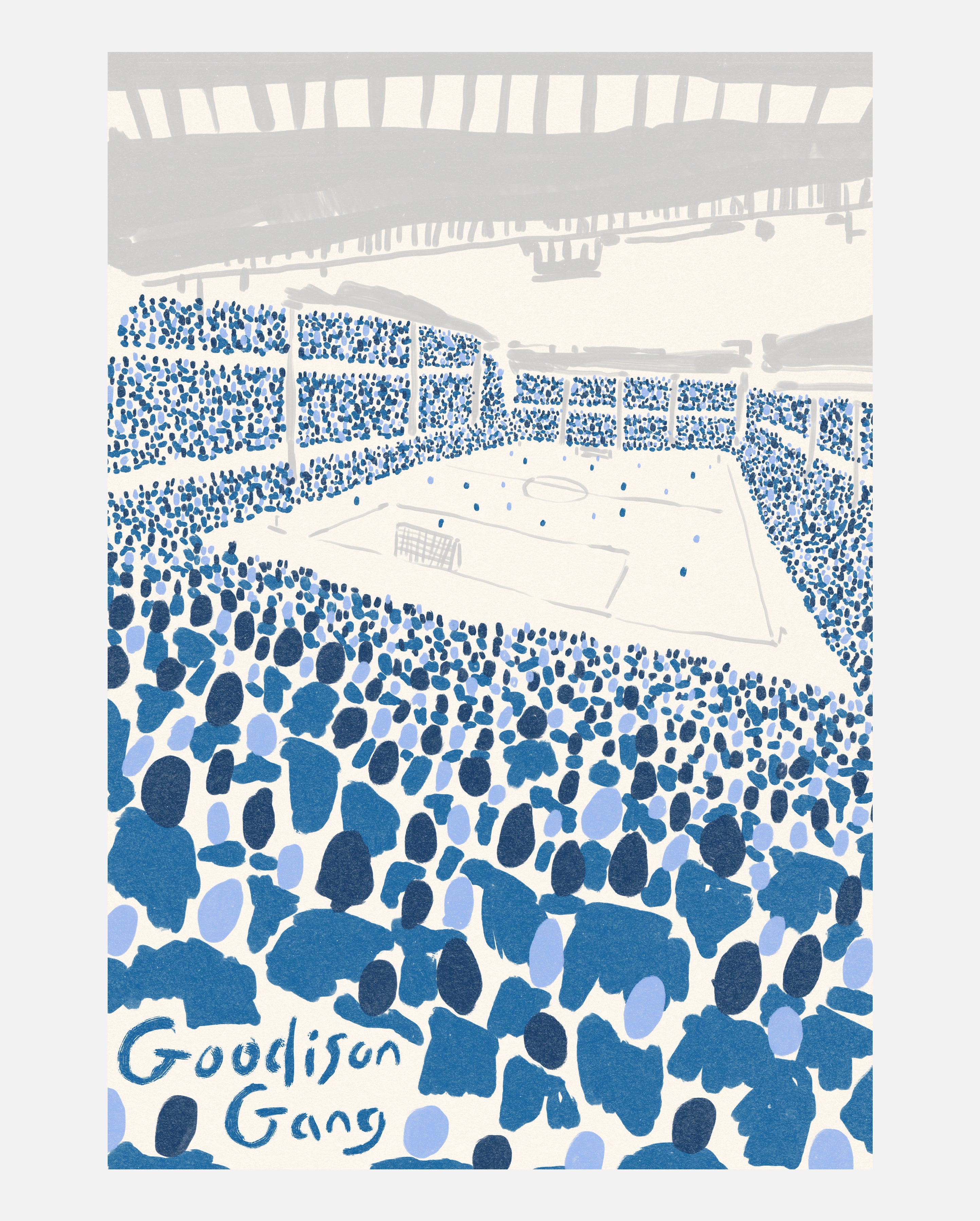 ART OF x Everton Goodison Gang Framed Football Print | EFC Wall Art