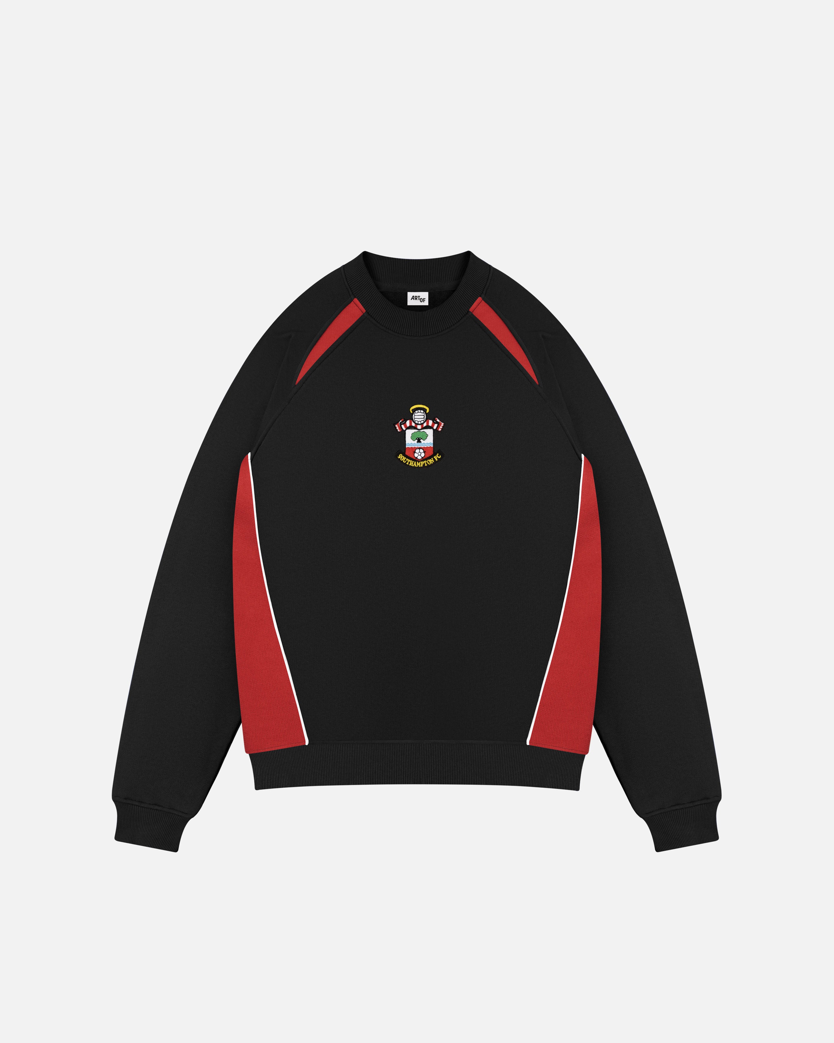 ART OF Football x Southampton Black Panelled Sweat | AOF x SFC