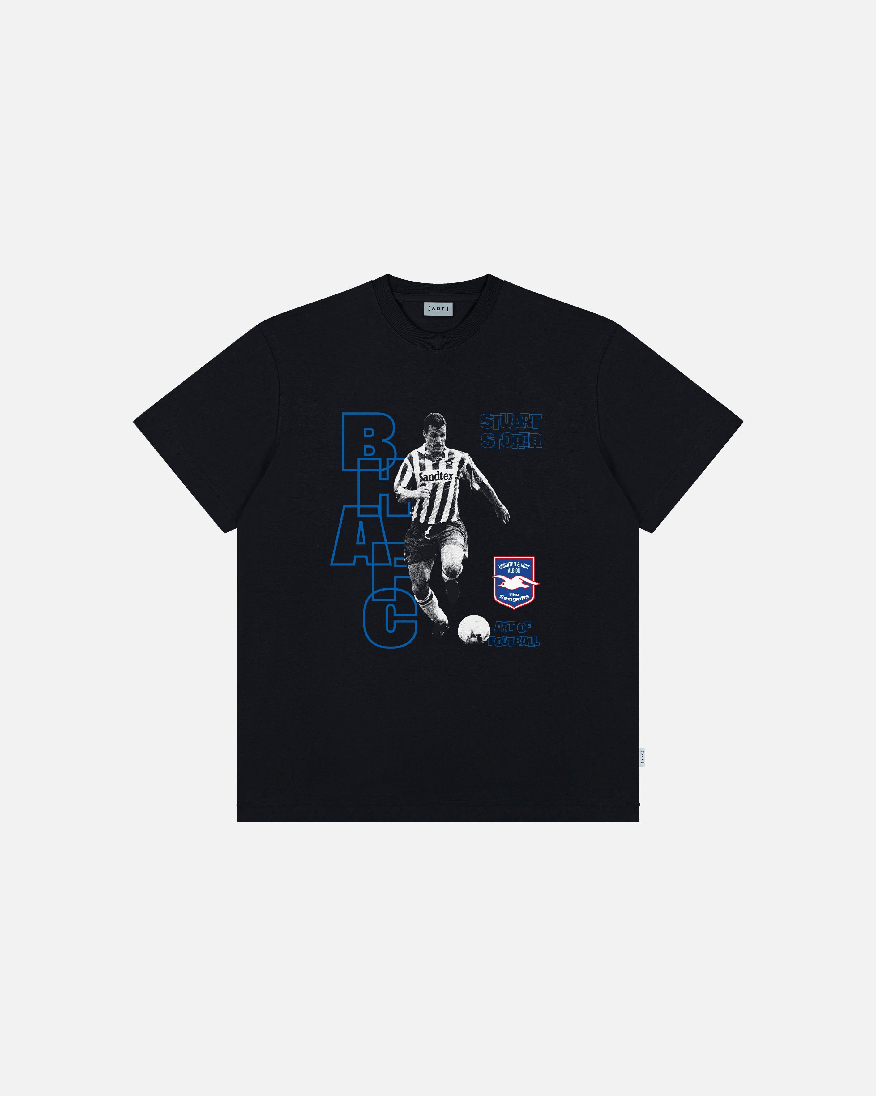 AOF x Brighton Storer Tee | Black Graphic T-shirt | Art of Football