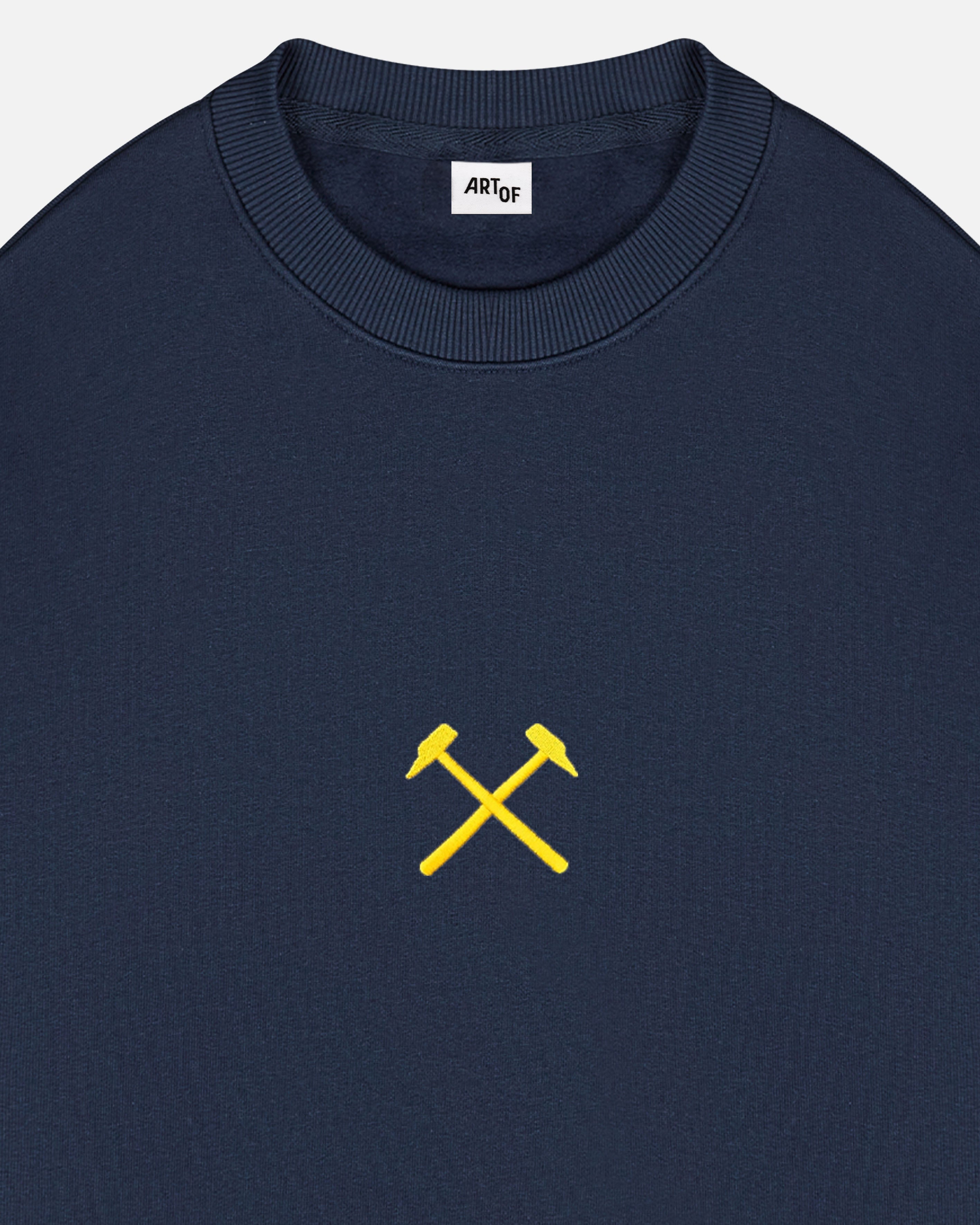 ART OF x West Ham Single Colour Crest Sweat | Navy Football Jumper