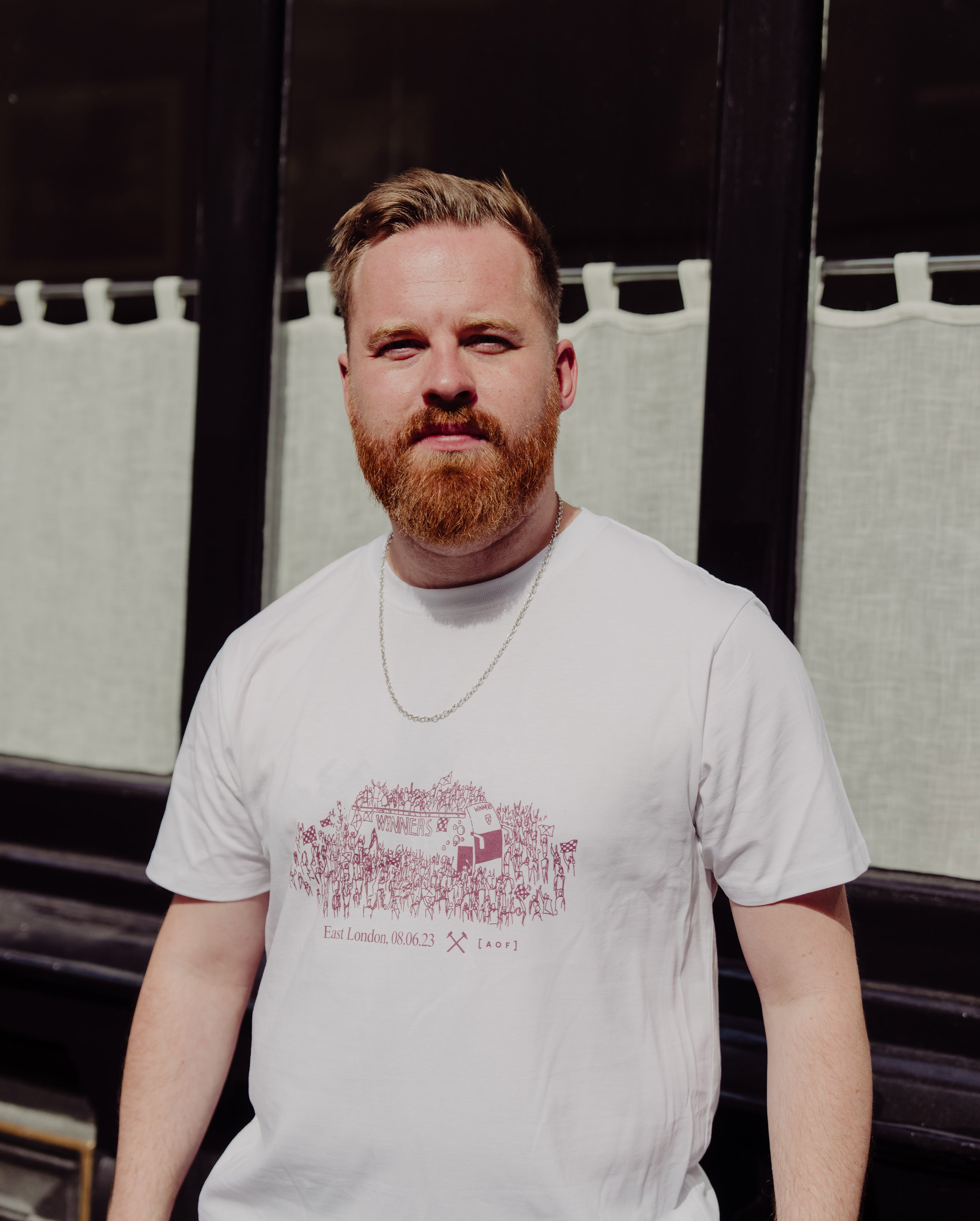 ART OF x West Ham Trophy Parade Tee | White Graphic Football T-shirt