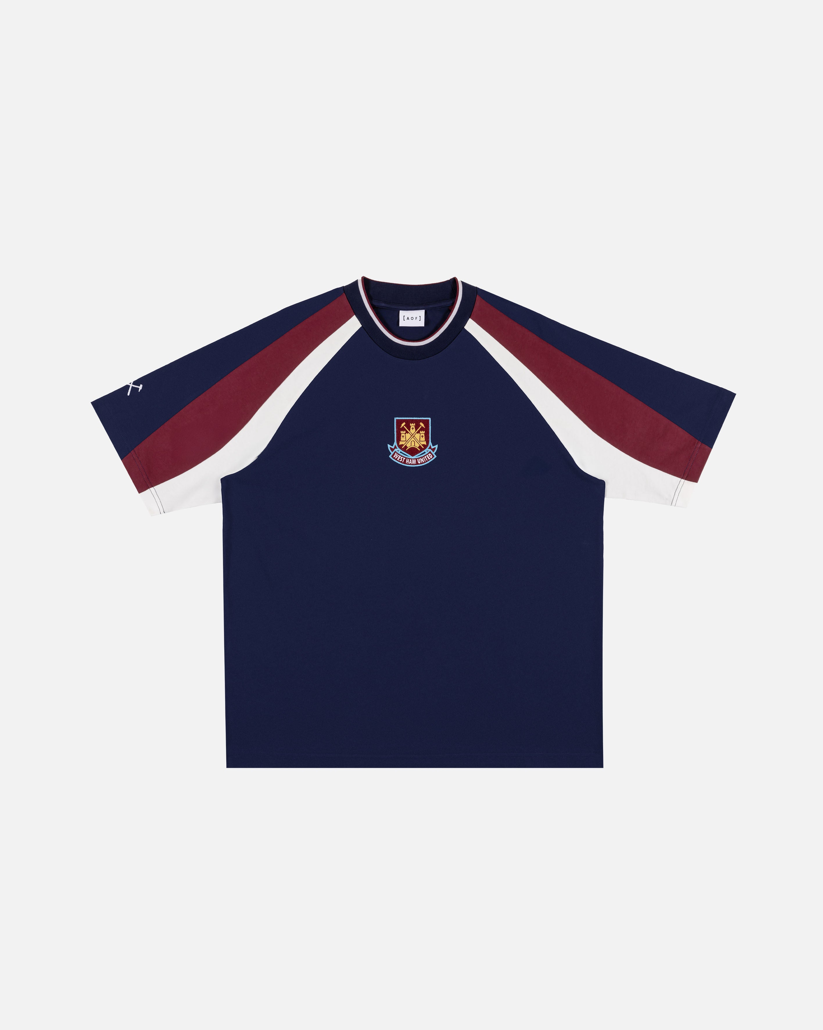 AOF x West Ham 90s Oversized Panelled T-shirt | Art of Football