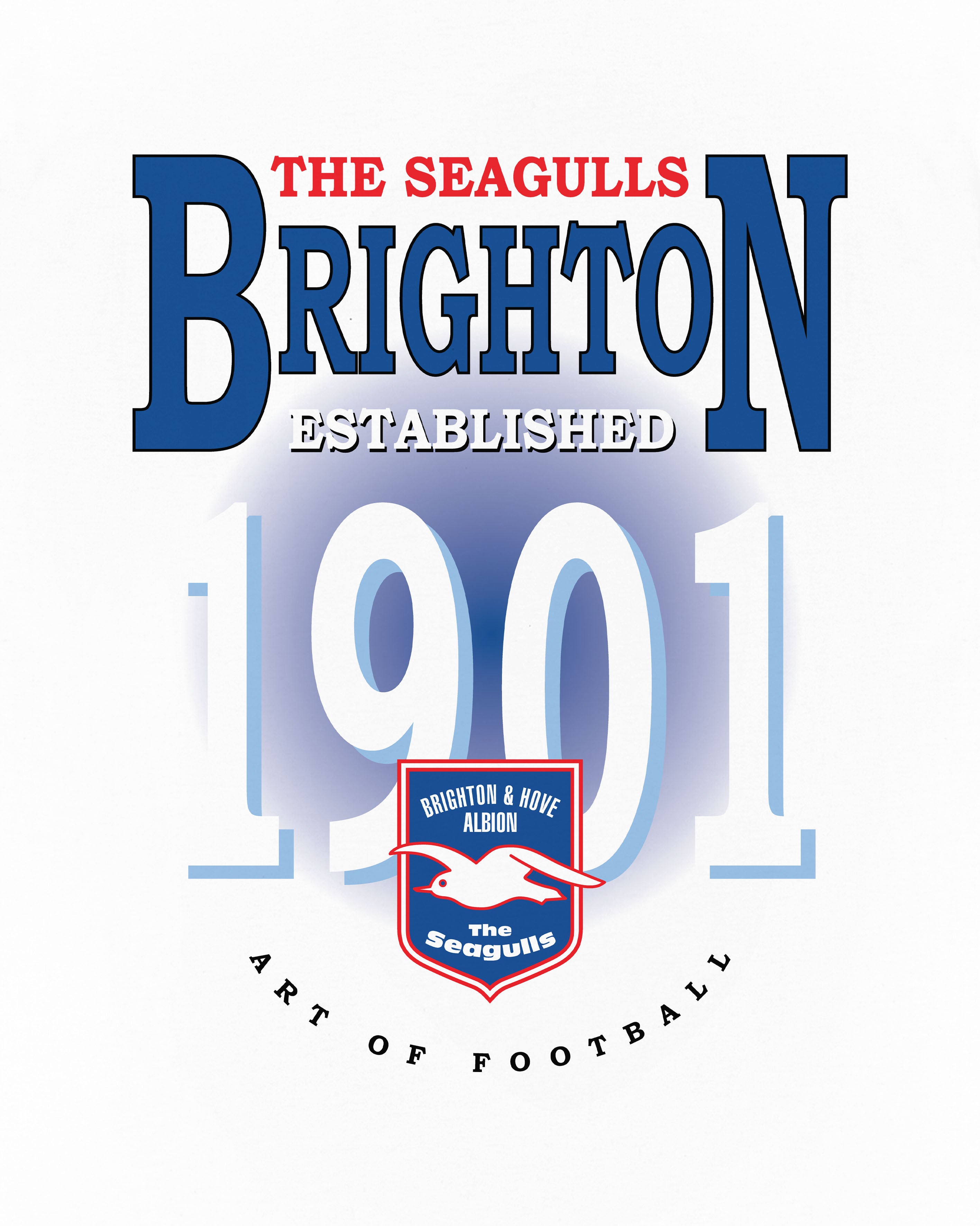 ART OF x Brighton Retro Graphic Tee | BHAFC White Football T-shirt