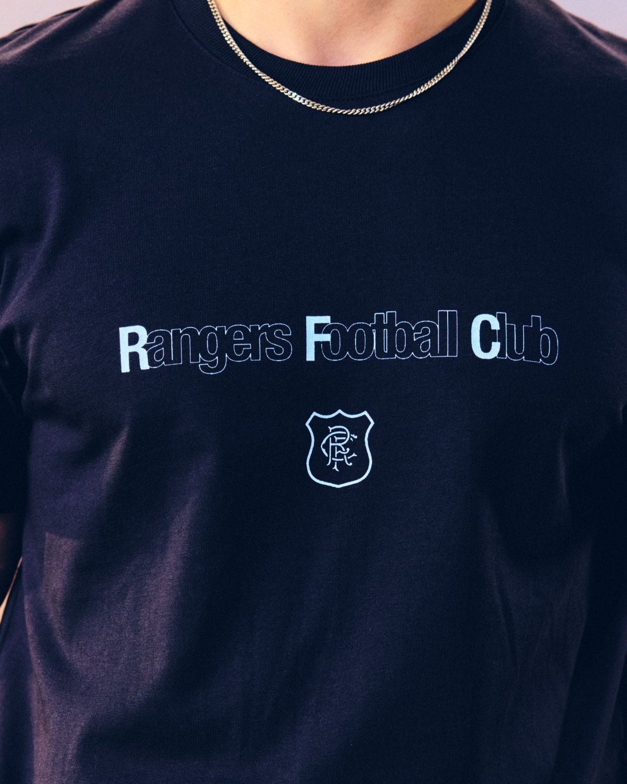 ART OF x Rangers 00s Type Tee | RFC Navy Graphic Football T-shirt