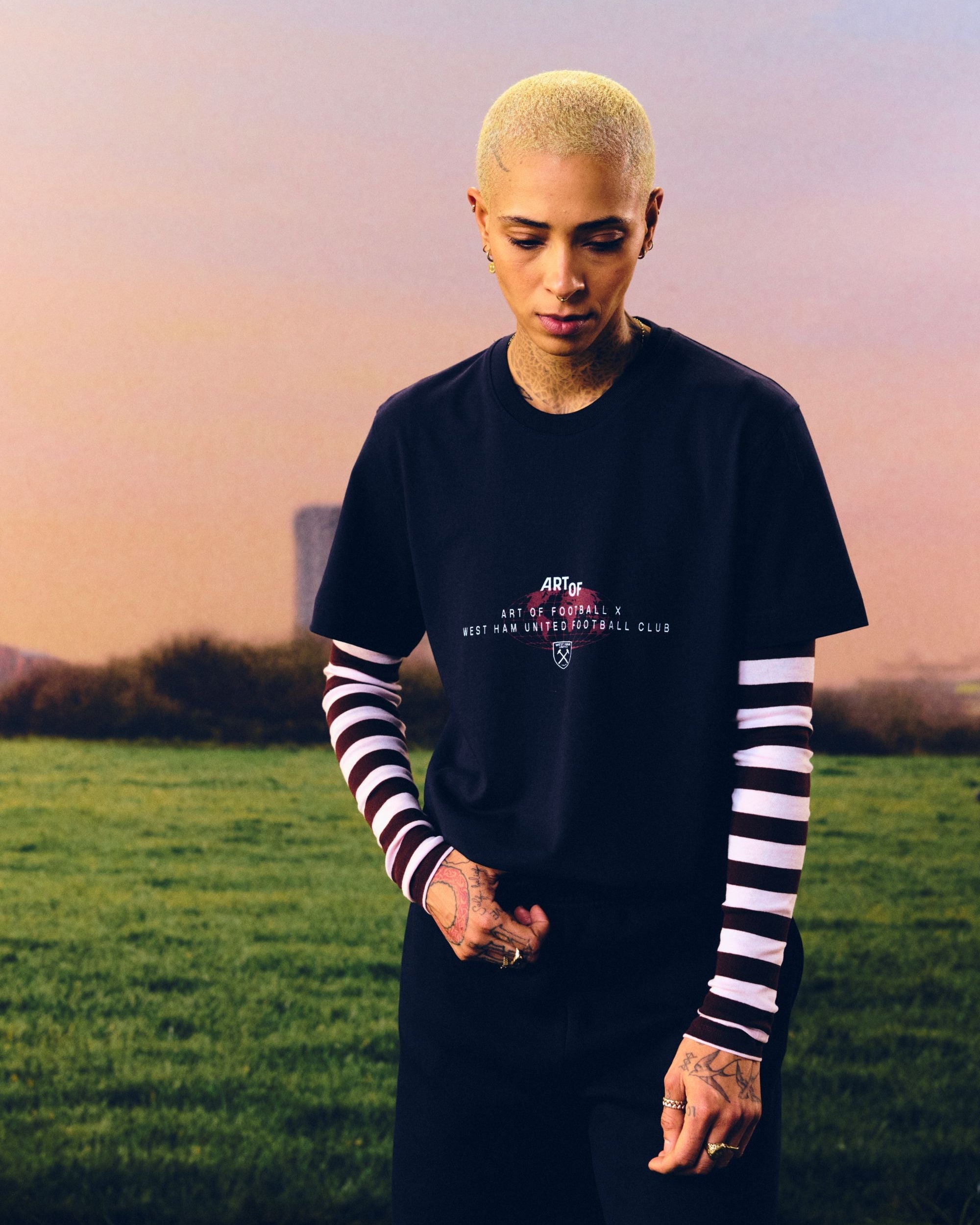 ART OF Football x West Ham Everywhere We Go Tee | Navy Graphic T-shirt