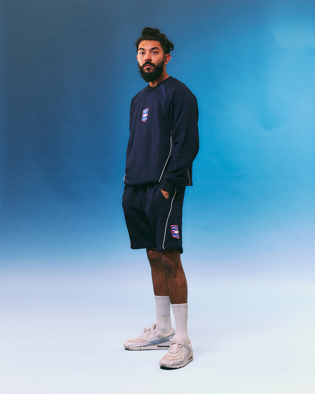 ART OF x Brighton Panelled Navy & Blue Sweat | Shop Football