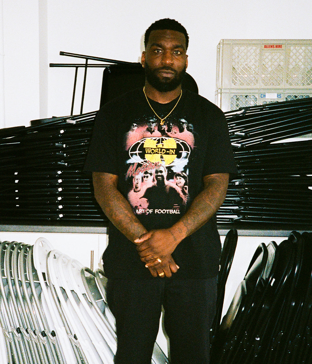 ART OF Barnes Rap Tee | Black Graphic Football T-shirt