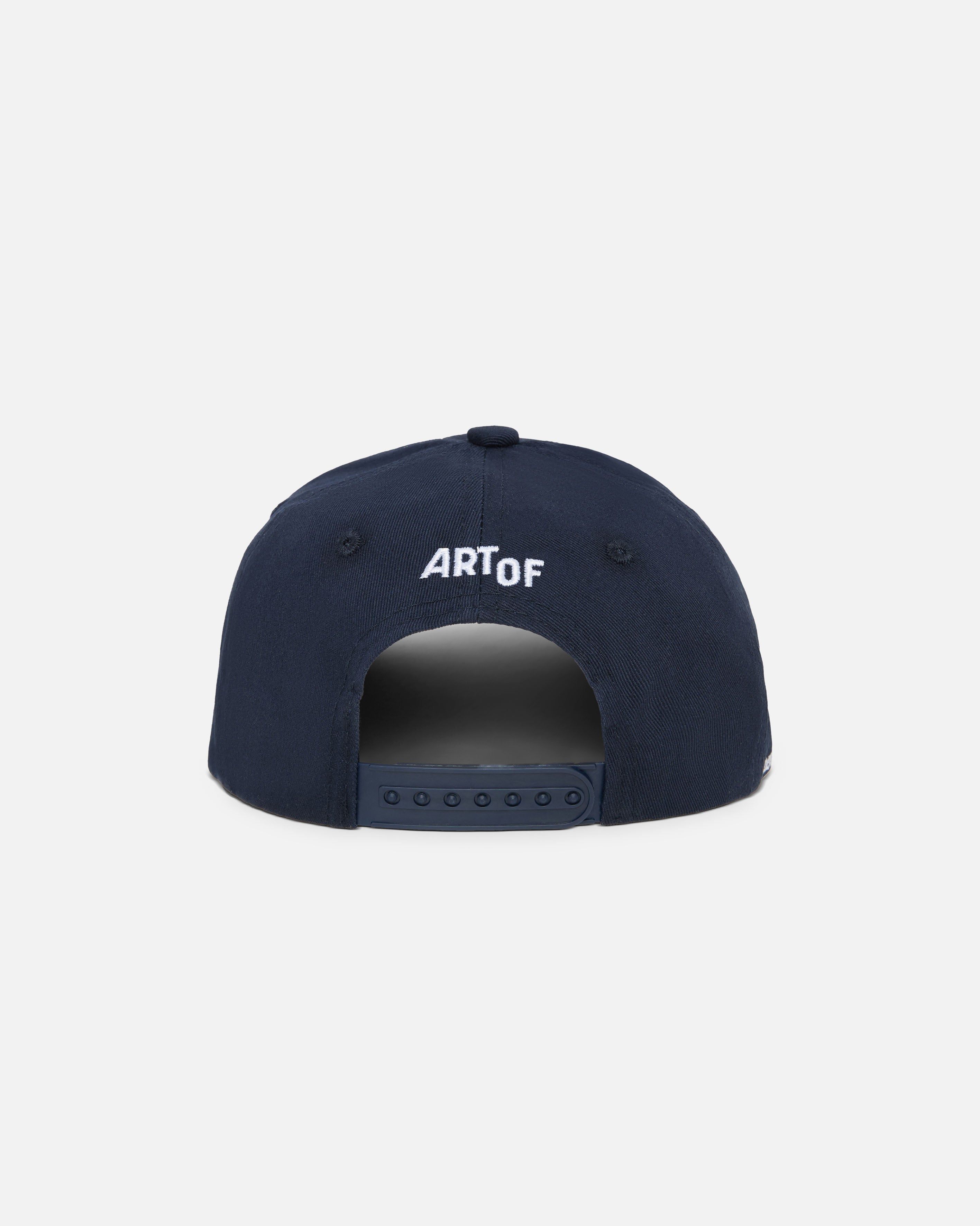 ART OF x Leeds Script Snapback Cap | Navy Embroidered Football Hat