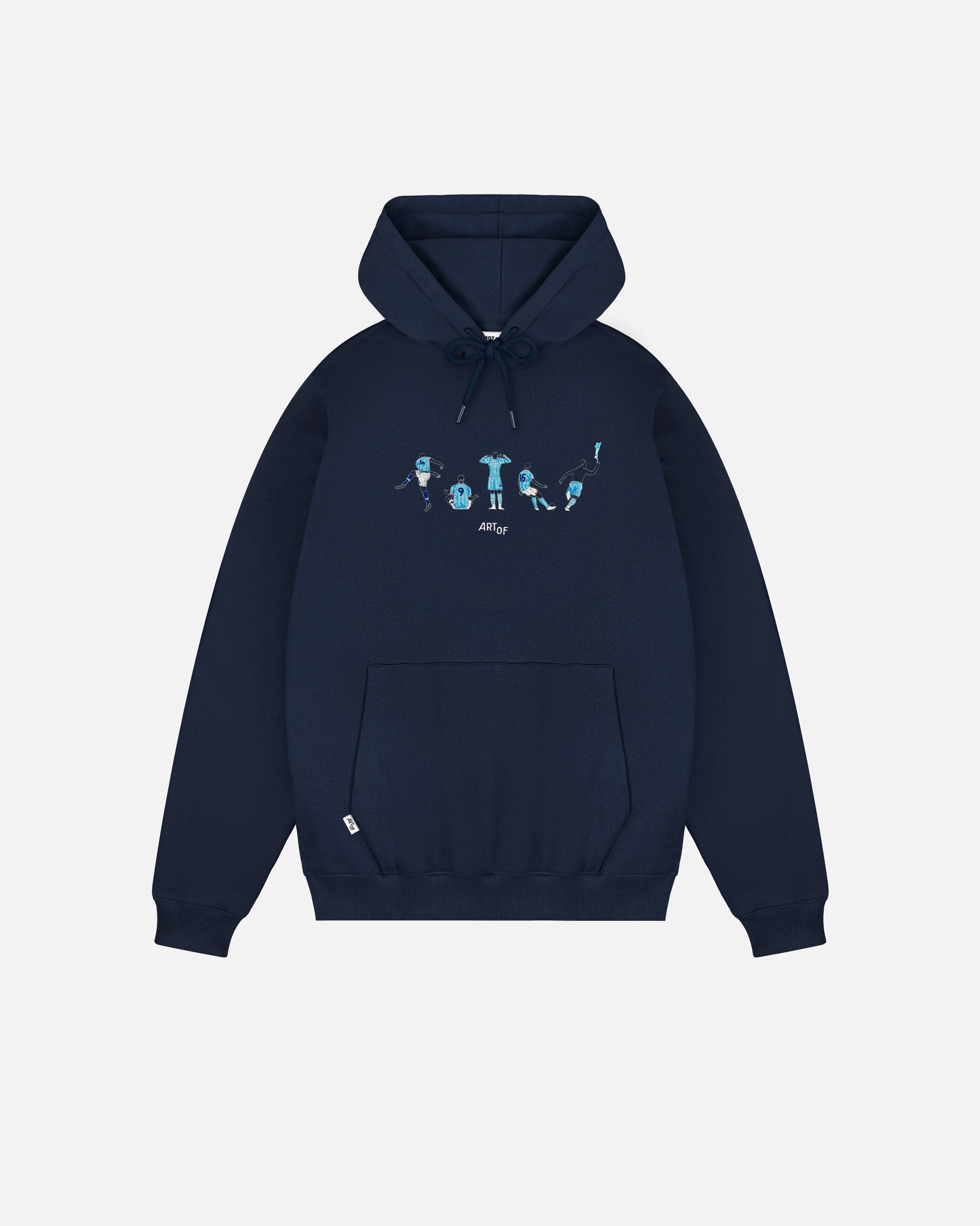 ART OF Football x MCFC Embroidered Icons Navy Hoodie | AOF Sweat