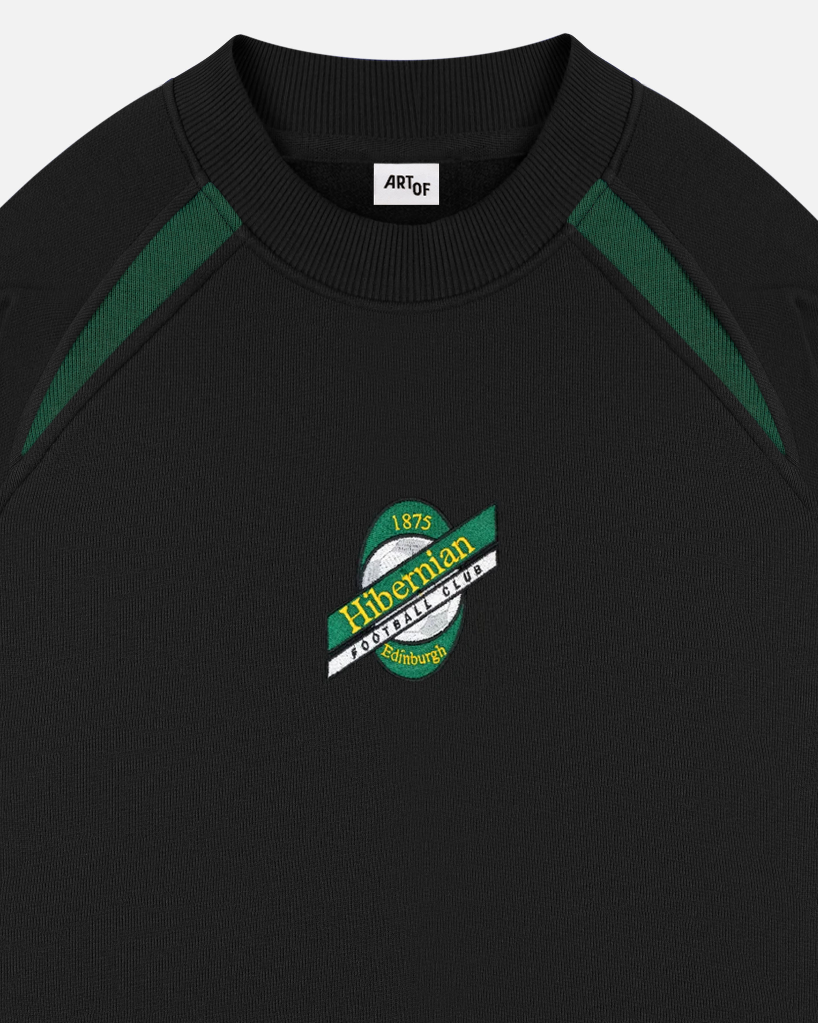 ART OF Football x Hibernian Black Panelled Sweat | AOF x HFC