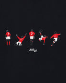 ART OF United Printed Icons Tee | MUFC Black Graphic Football T-shirt