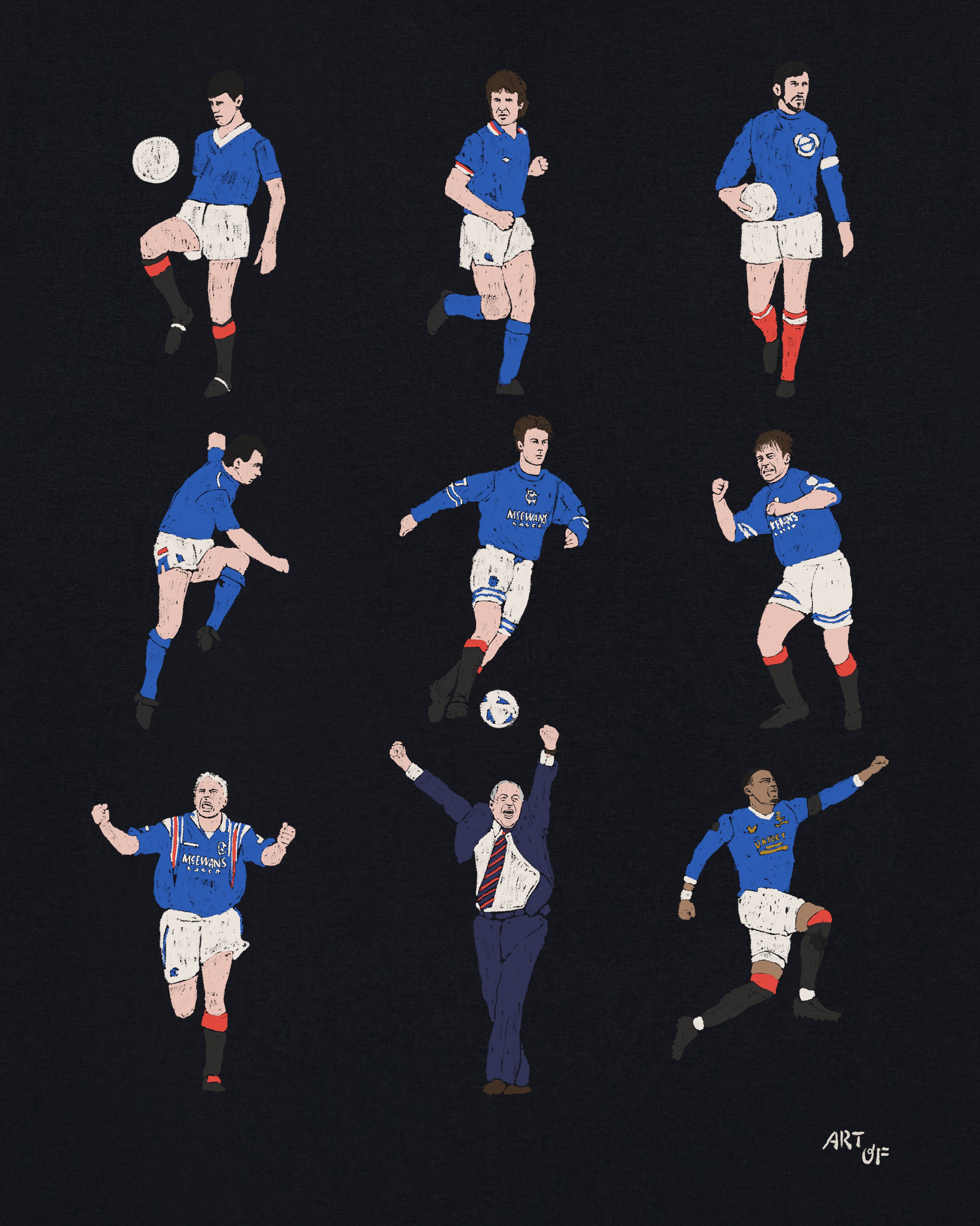 ART OF x Rangers Generations Tee | Black Graphic Football T-shirt