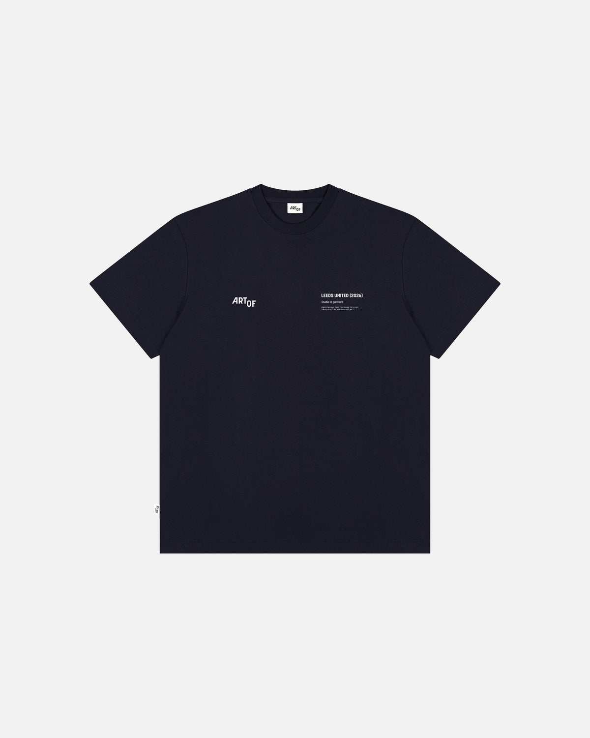 ART OF x Leeds United Gallery Tee | Navy Graphic Football T-shirt