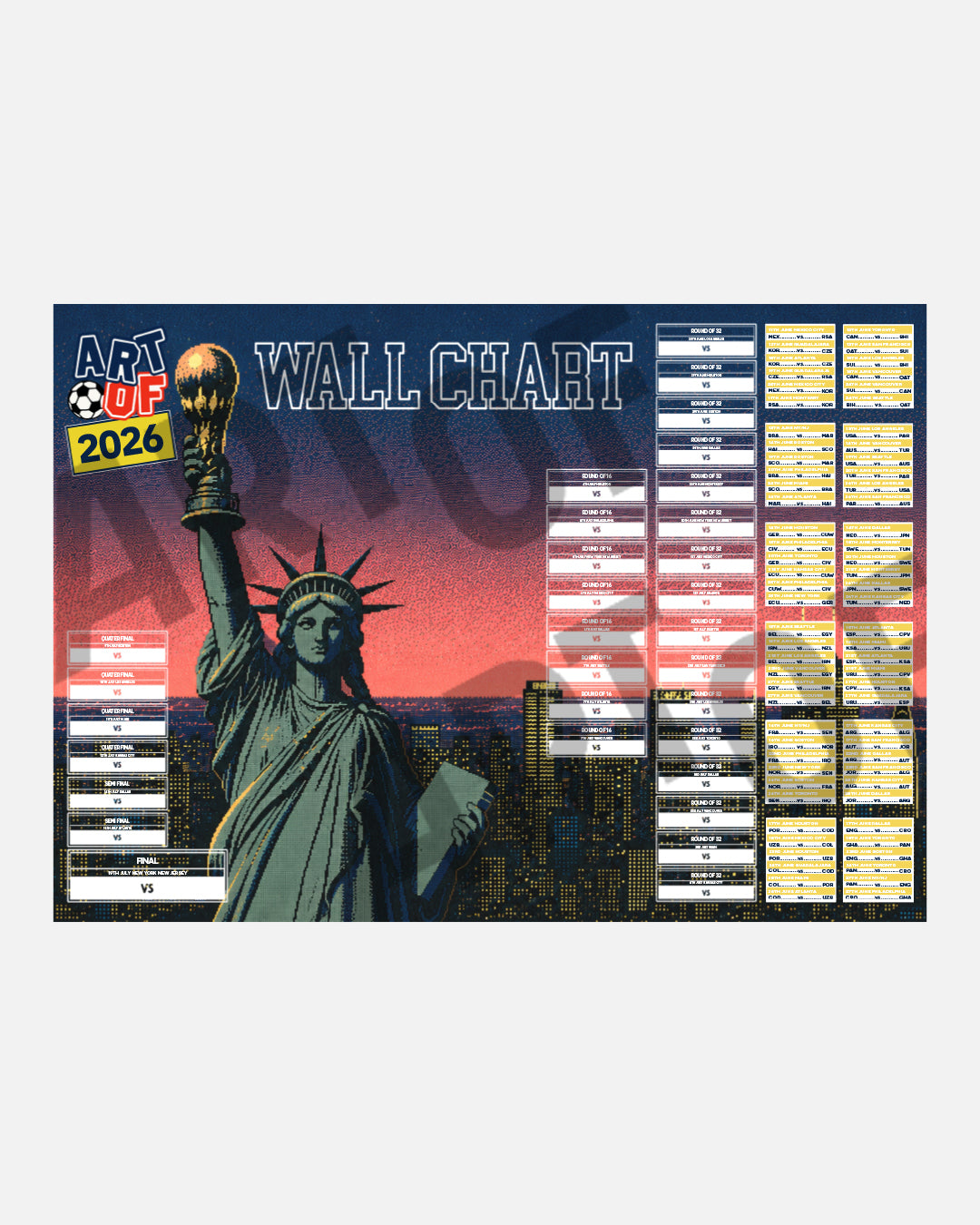 ART OF WC26 Wall Chart | Football Poster Free Download