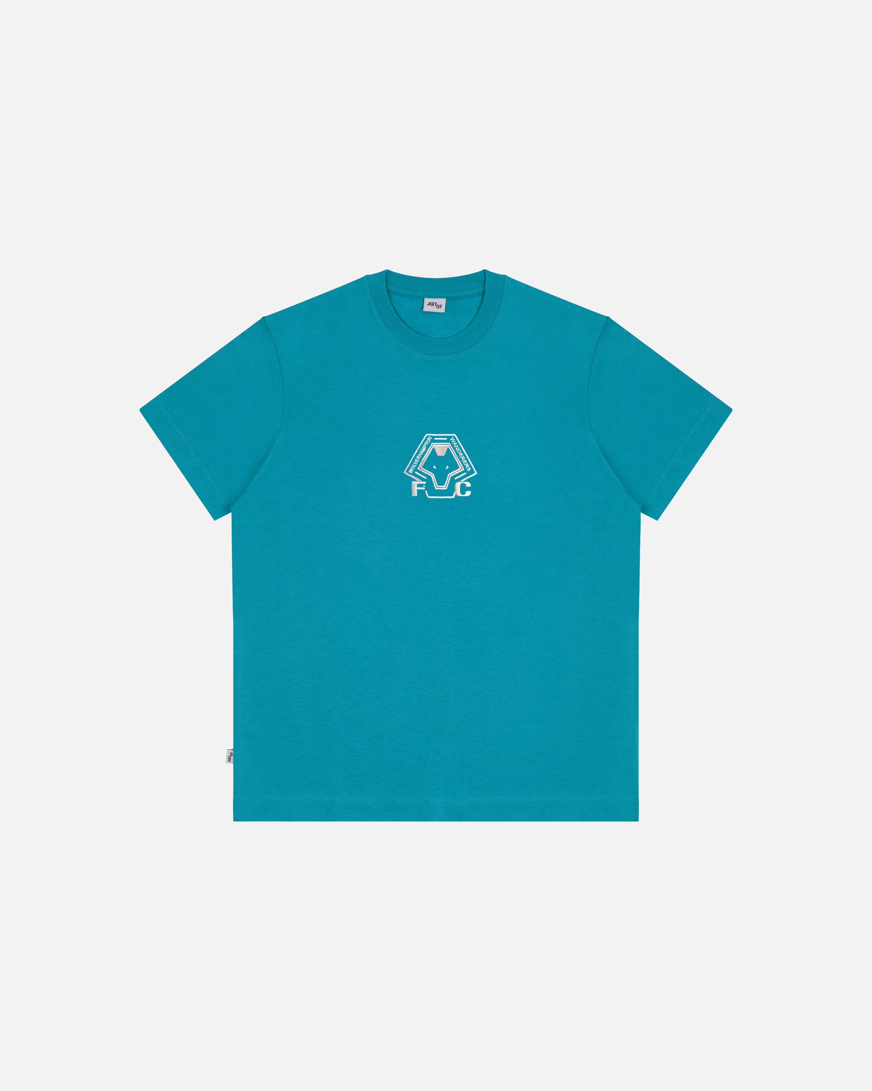 ART OF x Wolves Embroidered Teal Tee | Football T-shirt